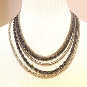Elegant Silver Multi-Strand Necklace